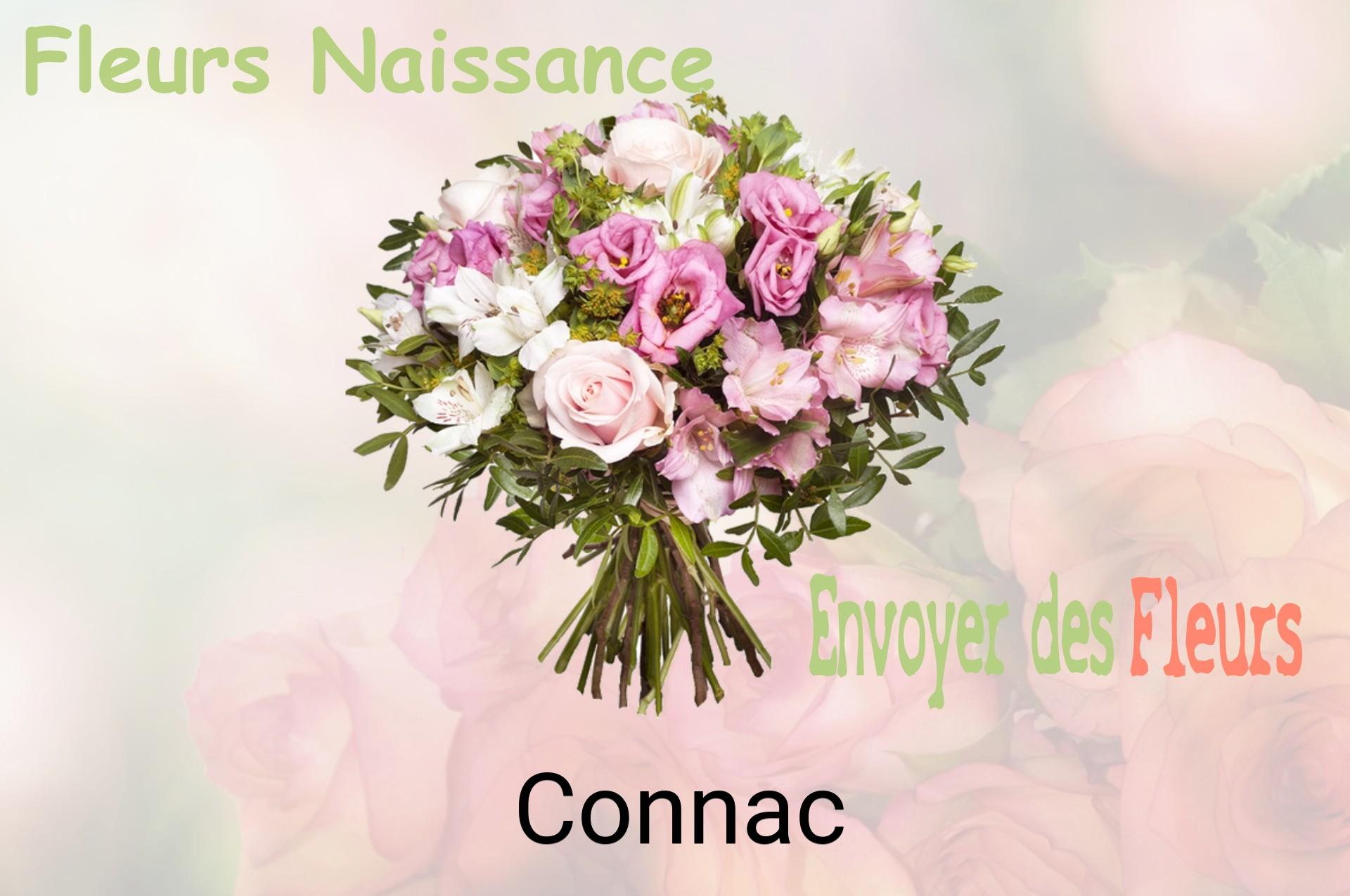 Bouquet de fleurs de naissance livré à Connac